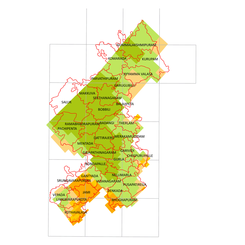 Storm surge inundation map for cyclone with wind speed